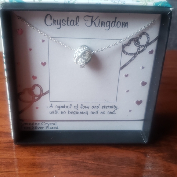 Crystal Kingdom Gen Crystal Silver-Plated Necklace - Picture 2 of 7